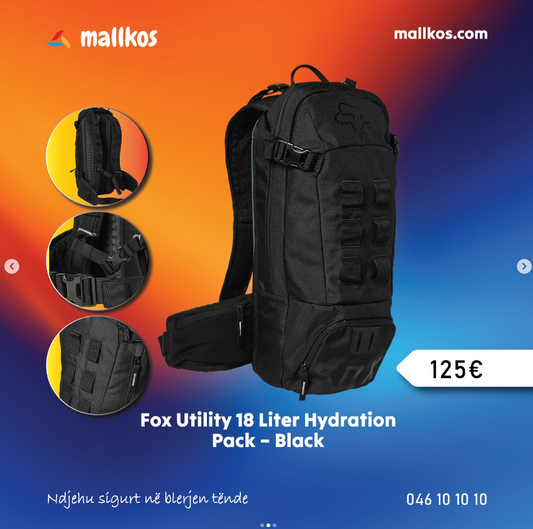 Fox Utility 18 Liter Hydration Pack – Black